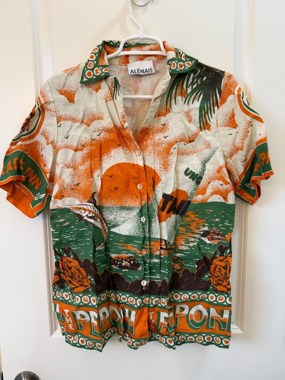 ALEMAIS Colorful Travel Poster Print Shirt